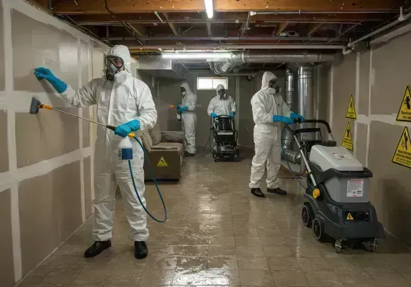 Basement Moisture Removal and Structural Drying process in Edmunds County, SD